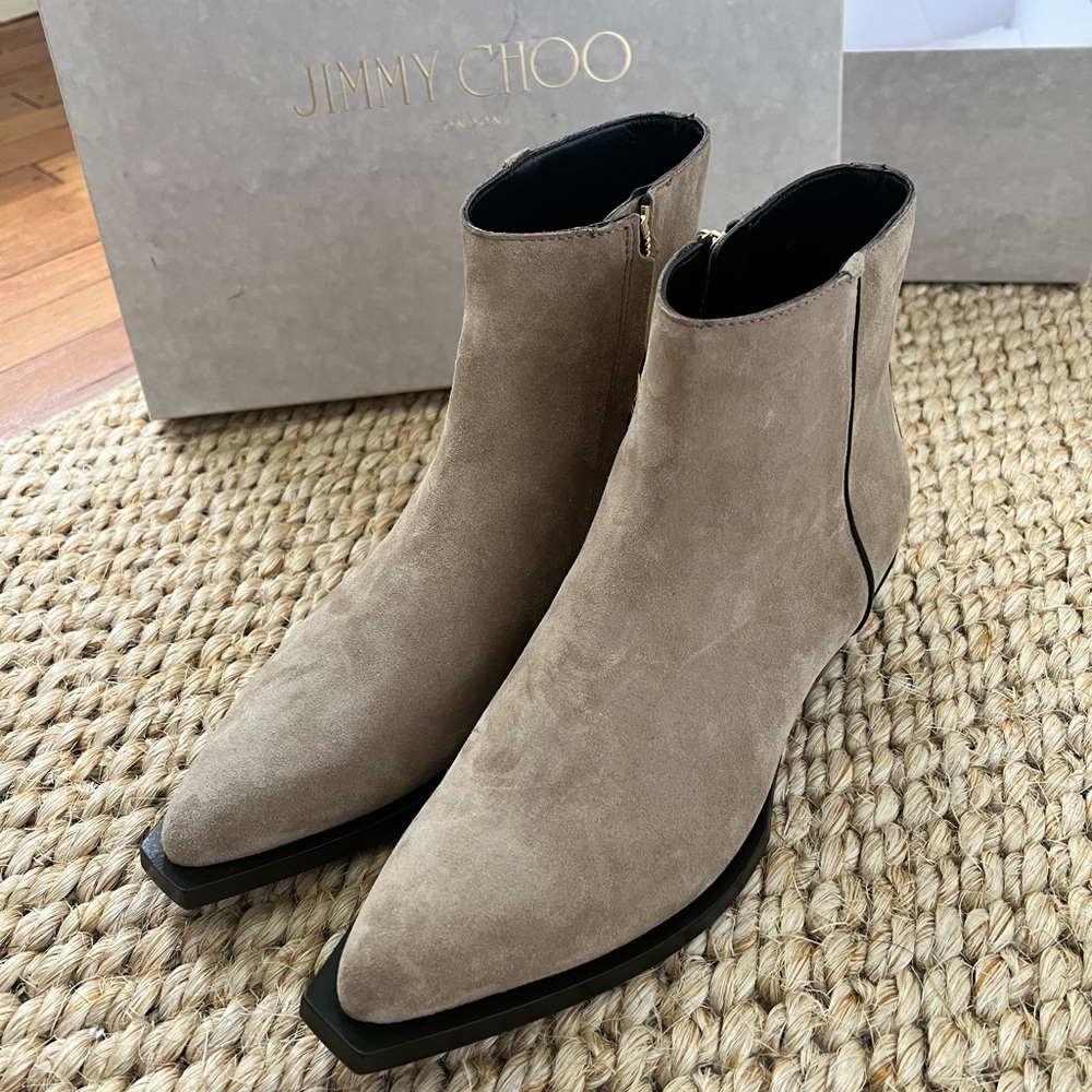 NWT Jimmy Choo Jun Suede Bootie - Picture 1 of 8
